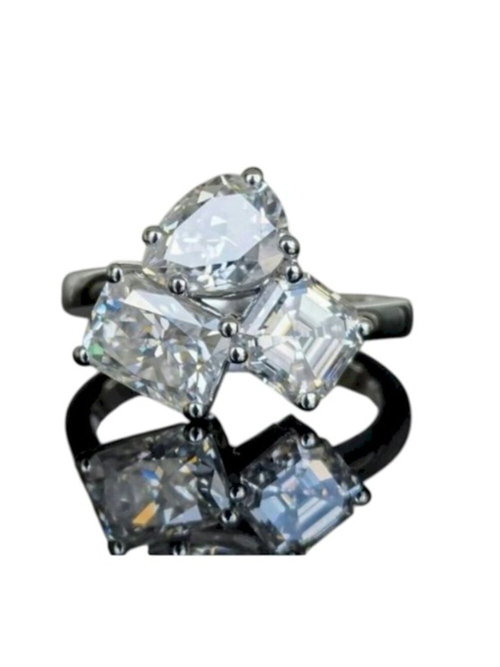 Cubic Zirconia Cluster Ring Size 7 NWOT - Picture 6 of 9